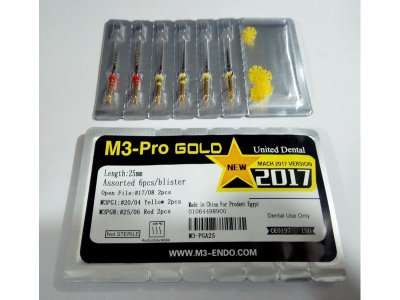 M3-PRO+ GOLD ROTARY FILES (6PCS)