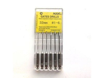 MANI GATES GLIDDEN DRILLS (6PCS)